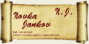 Novka Jankov vizit kartica